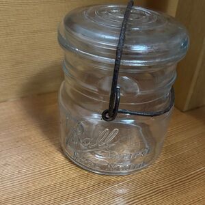VTG Wide Mouth Ball Clear Glass Jar with Wire Closure